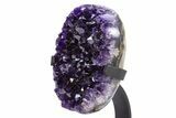 Amethyst Geode With Metal Stand - Uruguay #306865-3